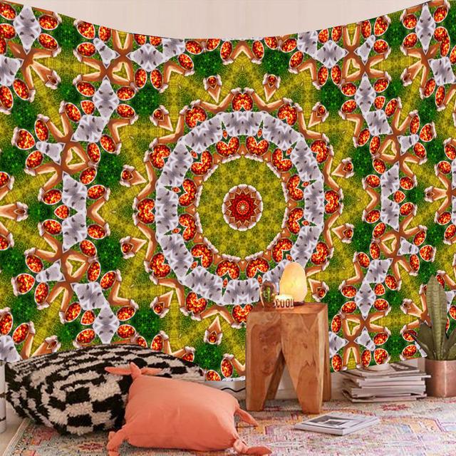 Indian Mandala Tapestry Wall Hanging Colorful Boho Home Decor Beach Throw Rug Blanket Room Decor Aesthetic Bohemian Tapestries