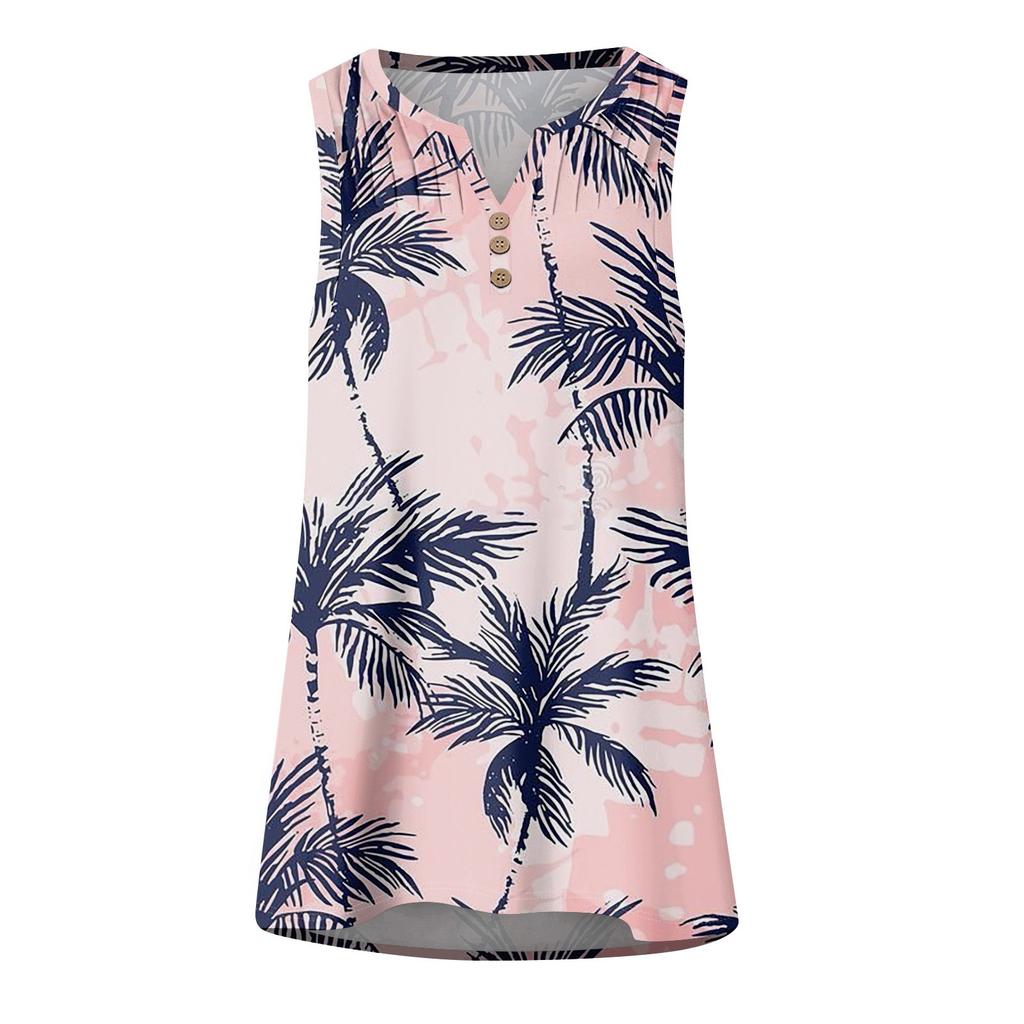 Women's Girl Tank Top Tropical Prints Casual Top Tank Tops For Women Loose Fit Sleeveless Tops Flowy