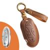 Smart Car Key Case Cover for Hyundai Grandeur GN7 Kona Ev Year 2023 Genuine Leather Keyring Fob Shell Accessories Keychain