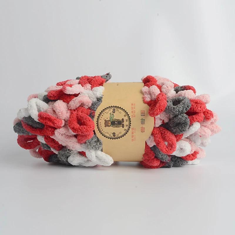 500 г/лот ручная вязка пряжа для пальцев крючком супер теплая пухлая круглая хлопковая плетеная веревка пухлая умная полиэстеровая игрушка носок