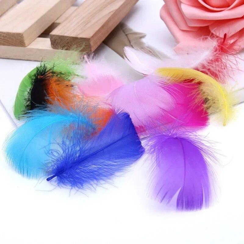 100pcs Goose Feathers for Crafts 4-8cm Swan Plumes Wedding Party Handicraft Accessories Decoration Dream Catcher Feathers