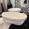Bread Proofing Basket with Liner Oval Round Banneton Dough Proofing Bowls Handmade Sourdough Bread Rattan Fermentation Basket Baking Supplies