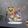 Acrylic Puppy Sign Desktop Ornament 2D with Base Tabletop Decoration Decorative Plaque for Cafe