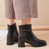 Женские ботильоны из кожи на среднем каблуке, ретро-обувь, дизайнерские массивные ботинки челси, 2024, тренд зимы, новые туфли-лодочки в готическом стиле Botas De Mujer