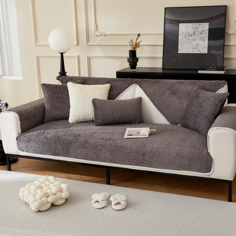 Новые утолщенные плюшевые чехлы для диванов в форме камней, чехол для дивана, противоскользящая защита для дивана, съемный чехол для дивана, подушка для гостиной