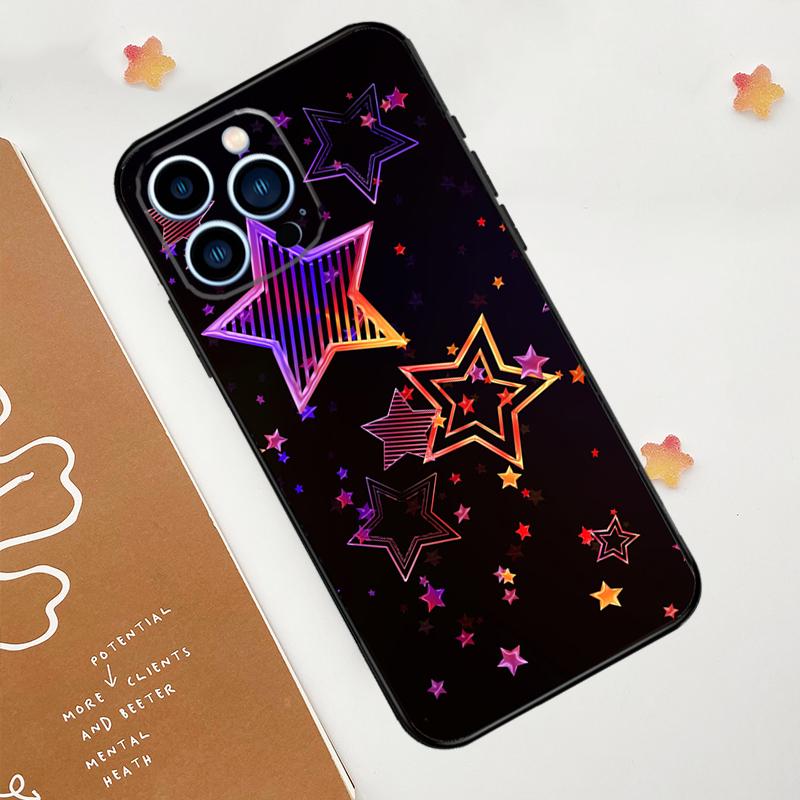 Stars Colourful Case For iPhone 11 12 13 14 15 16 Pro Max 15 16 Plus 13 12 Mini X XS XR Cover