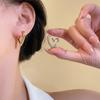 S925 Silver Needle Elegant Gap Heart Earrings for Women - Luxury Niche Design