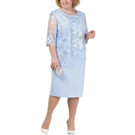 Праздничное платье большого размера, прозрачное, с полурукавом, многослойное, из цветочного кружева, для матери невесты