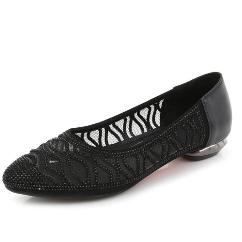 Туфли из натуральной кожи на плоской подошве, весна-лето, новые сетчатые одинарные туфли с полым носком, женские туфли с мягкой поверхностью и неглубоким носком, цена 35-43 евро