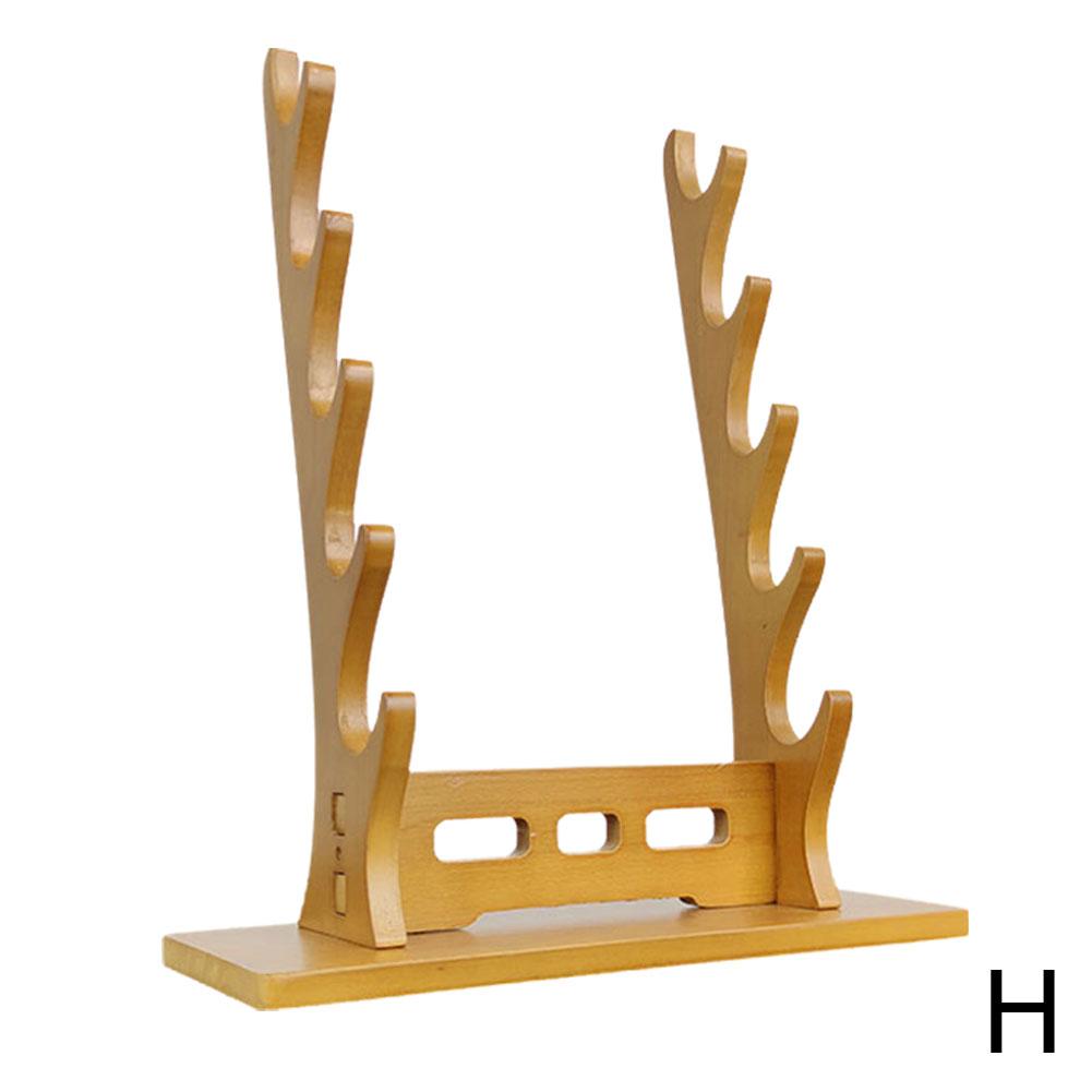 Деревянная подставка Полка для хранения Катаны Подставка Держатель Самурайская стойка Декорация Настоящий размер Органайзер для демонстрации мечей Японская комната Ka M0B3