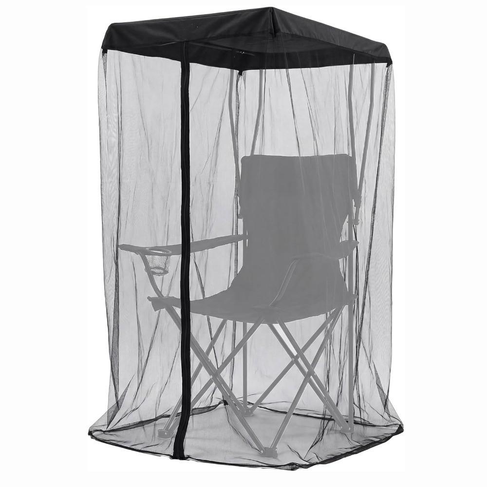 Foldable Design Chair Use Mosquito Net Zipper Opening Mesh Tent Insect Shield Net Camping
