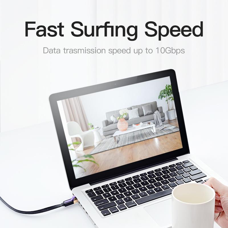 Vention Ethernet-кабель RJ45, плоский сетевой кабель Cat7 UTP для беспроводного маршрутизатора ПК, 1 м, 2 м, 3 м, 5 м, 8 м, 10 м, 15 м