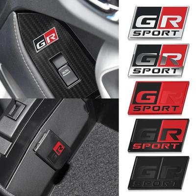 3D алюминиевая наклейка на автомобиль Логотип-эмблема GR SPORT Значок Декор окна и кузова автомобиля Для Toyota Corolla C-HR RZ RC RS Prius Аксессуары