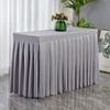 Rectangular Tablecloth Conference Exhibition Solid Table Cover Elegant Table Skirt For Wedding Banquet Party Desk Decor