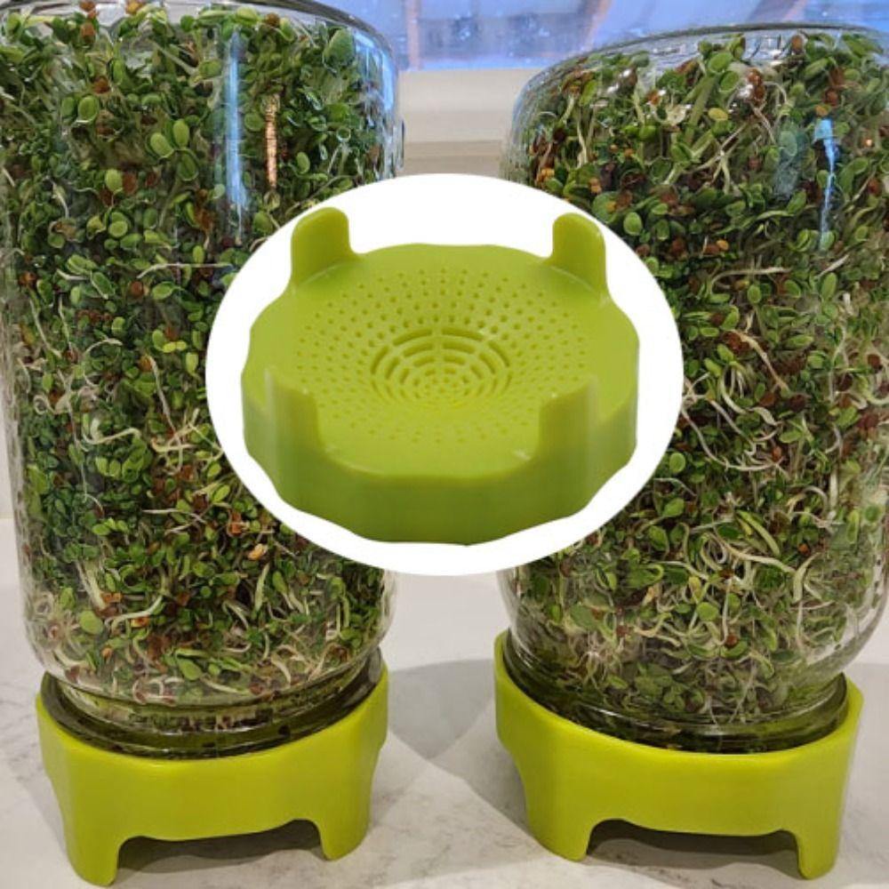 2pcs ABS Mason Jar Sprouting Lid 86mm Filter Cover Vegetable Seed Growing Lid Wide Mouth Jar