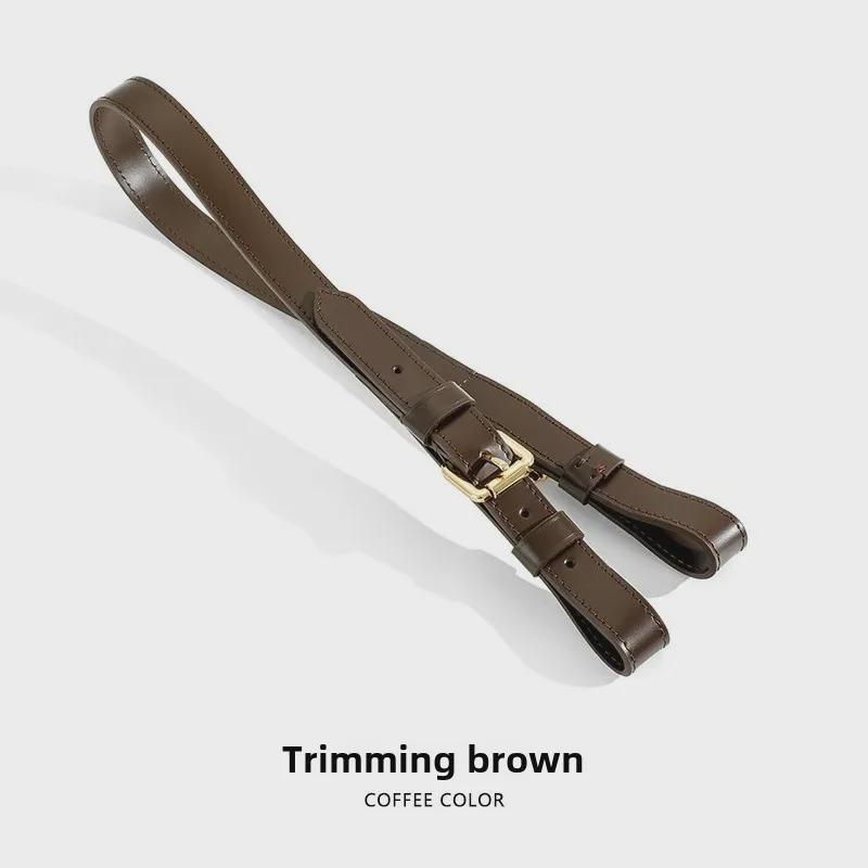 MHS-C-27 Плечевой ремень из кожи с текстурой дерева - широкий, растительного дубления, аксессуар, меняющий цвет