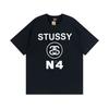 Short Sleeve T-Shirt Couples Street Style Letter Print Loose Fit Breathable Top