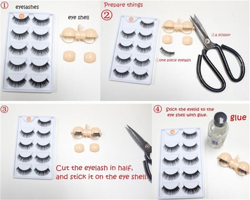 Длинные ресницы подходят для куклы 5 пар длинных ресниц 2,9 см