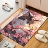Multiple sizes Cat with Cherry Blossoms Carpet for Living Room Bedroom Sofa Home Decor Rus Non-slip Floor Mat Luxury Gift