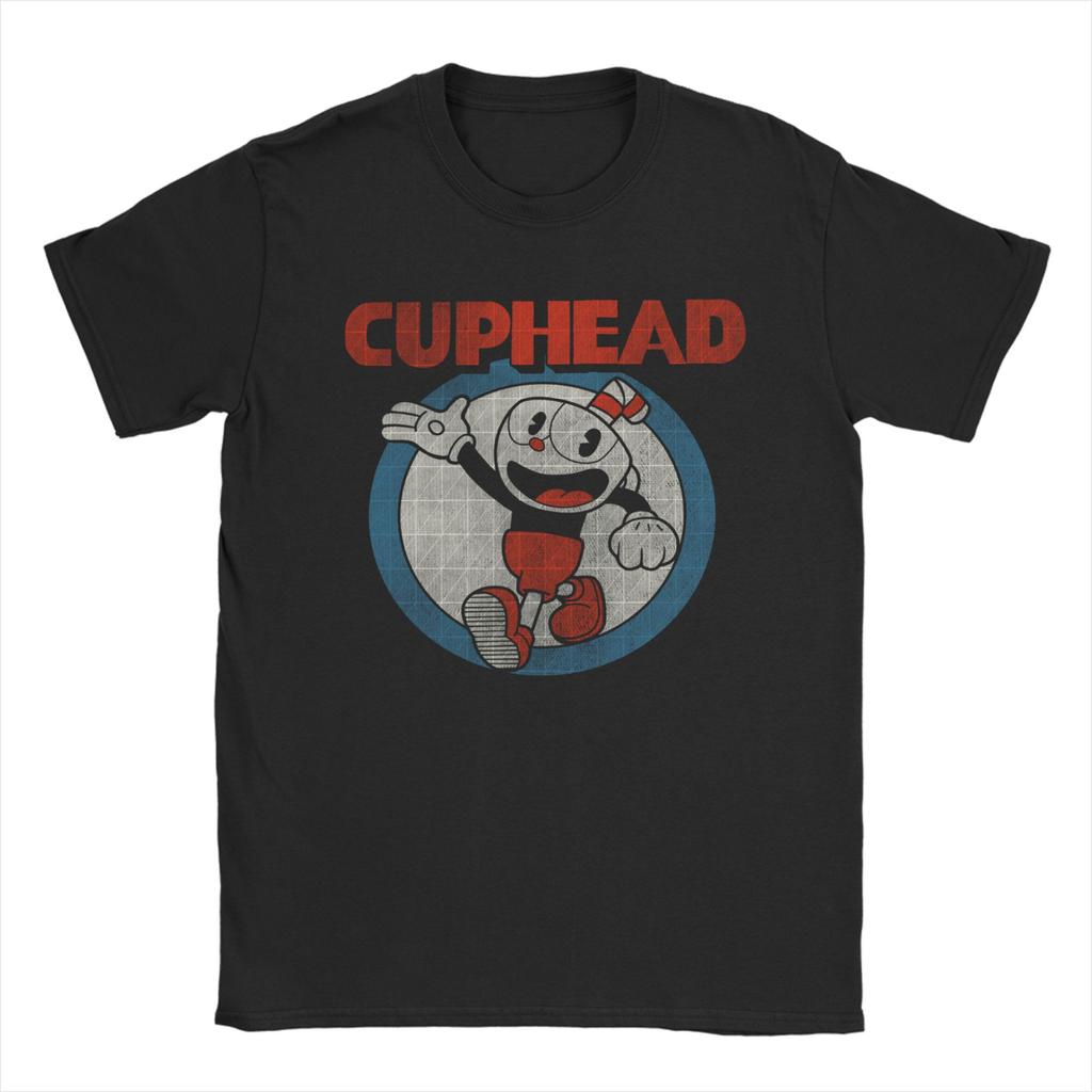 Мужские футболки Cuphead Firsties Новинка Футболки с коротким рукавом Круглый вырез Хлопок Новое поступление Топы