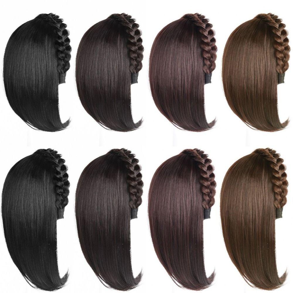 Заколка-полуободок, парик-обруч для волос, сменный блок, заплетенный в косу рыбий хвост, накладка для волос, вечеринка