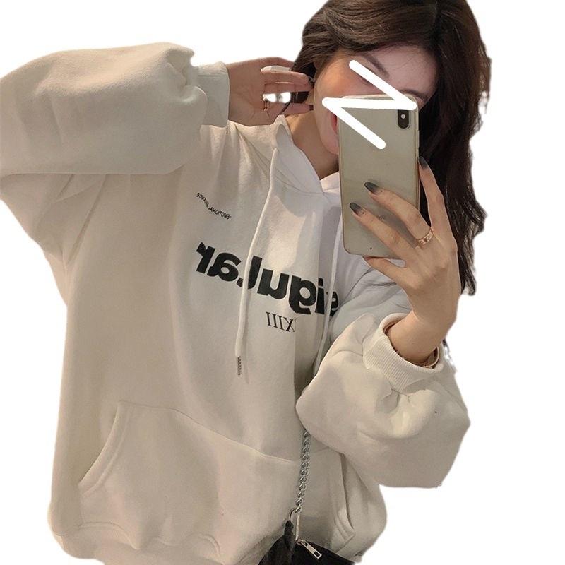 Модная повседневная свободная толстовка с капюшоном для пары на осень и зиму, плюшевая и теплая