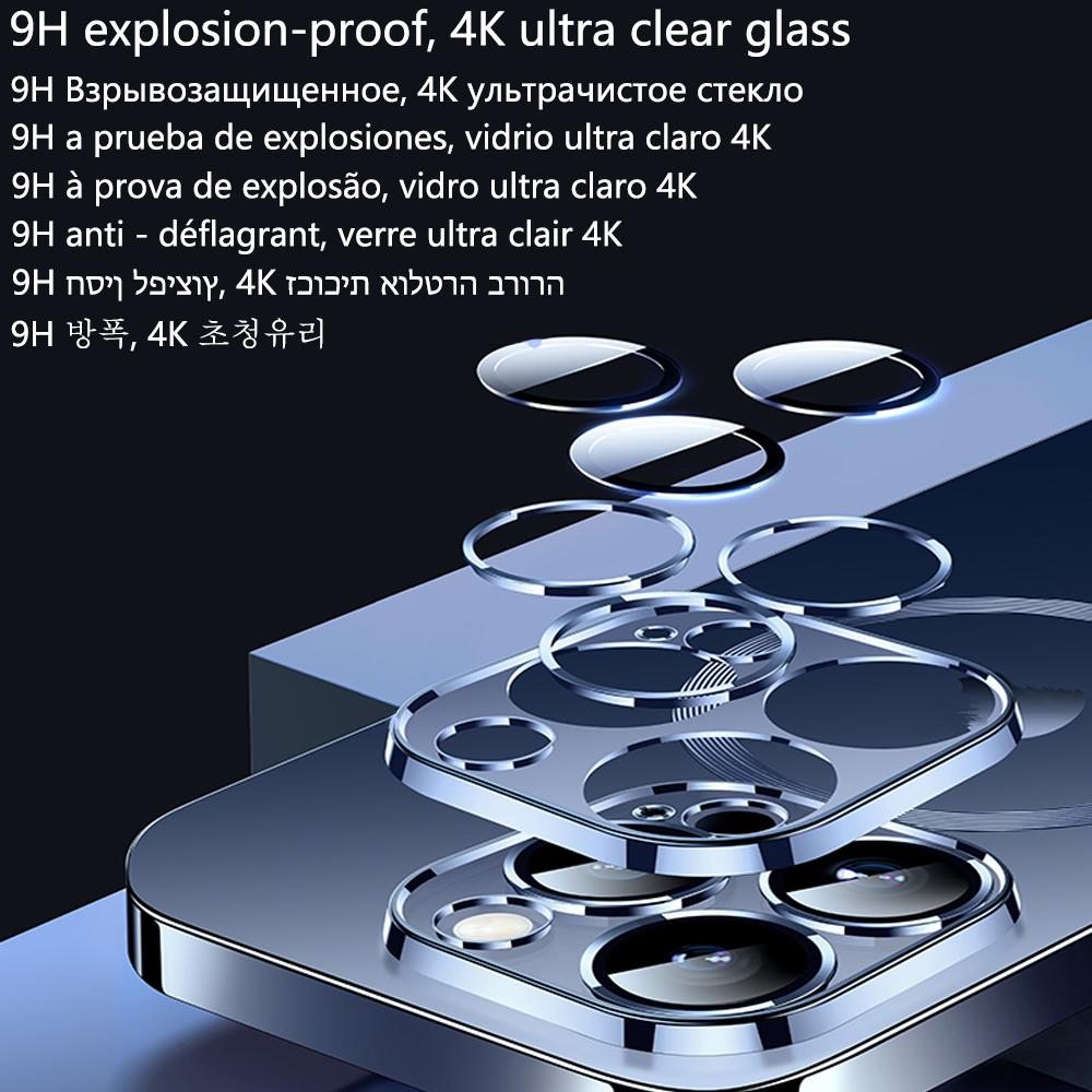 Роскошный магнитный чехол с покрытием для Samsung Galaxy S21 S23 Fe S24 Ultra S22 Plus Apple Magsafe Cover 10H 6K Glass Camera Protect