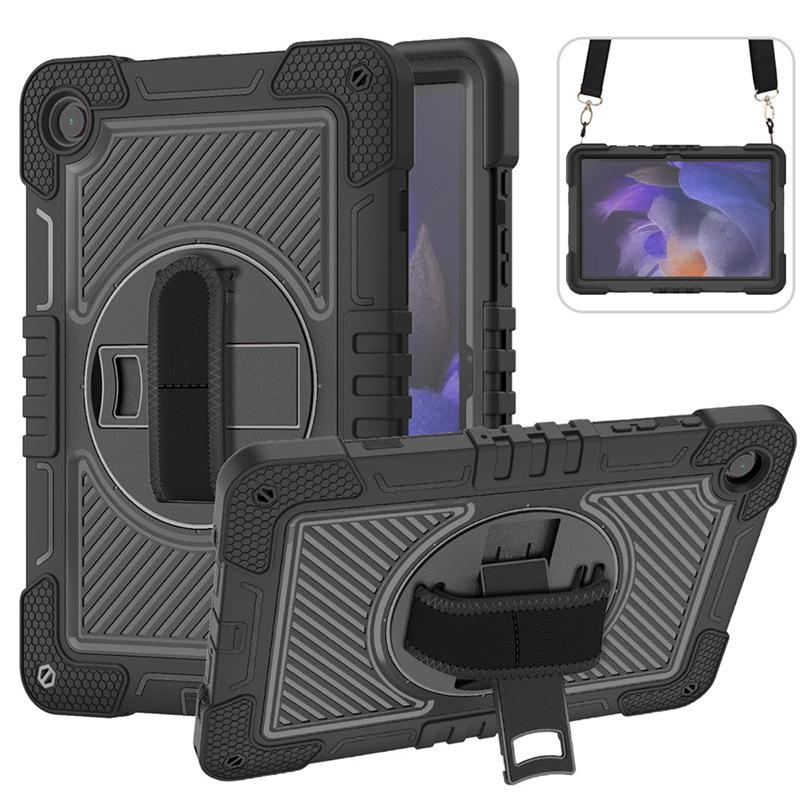 Case For Samsung Galaxy Tab A8 10.5 A9+A11+ Plus 11 A7 Lite 8.7 Tablet Cover Military Shockproof Kids Rotatable Stand Hand Strap
