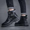 Fashion Men Shoes Fashion Winter Warm Cotton Plush Boots British Style Leather Boots Antiskid Safety Workwear Boots Botas Para Hombre