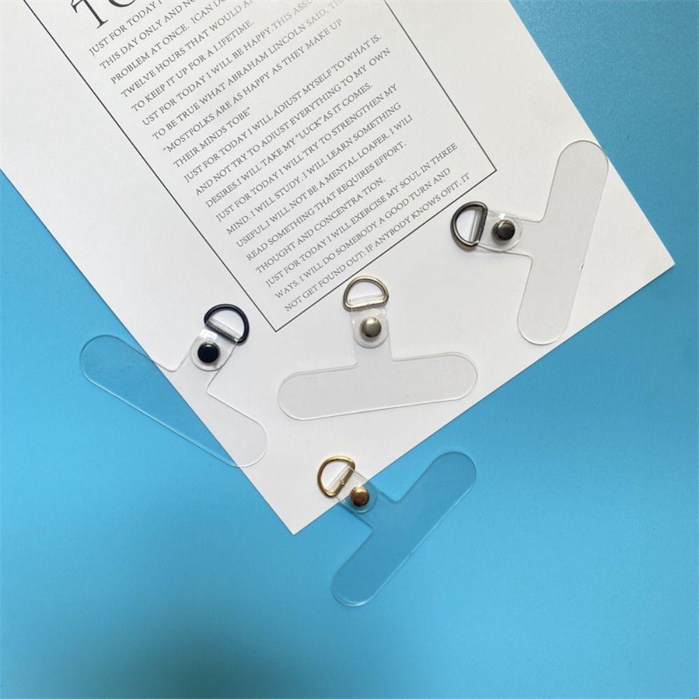 10Pcs Nylon Lanyard Card Gasket Transparent Clear Hanging Strap Universal Phone Lanyard Clip