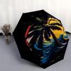 1pc Ocean Wave Sunset Palm Tree Surfing Umbrella with Plastic Handle,Compact & Stylish,Cartoon Pattern,Outdoor UmbrellaPT447