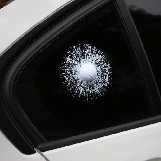 Креативный 3D теннисный мяч, удар оконной трещины, автомобильный Стайлинг, наклейка на автомобиль, декор