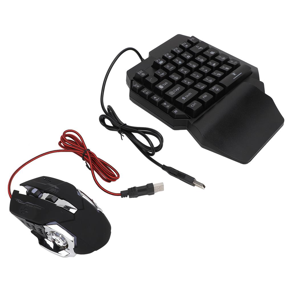 RGB Игровая клавиатура и мышь для одной руки, Комбо, Конвертер клавиатуры и мыши, Регулируемая подставка для телефона, Комбо 4 в 1 для мобильных игр