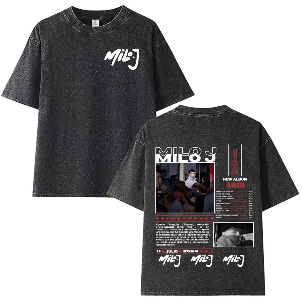 Rapper Milo J New Album Merch Mens Womens Clothing Loose Vintage Washed T Shirt Aesthetic Short Sleeve Tshirts Unisex