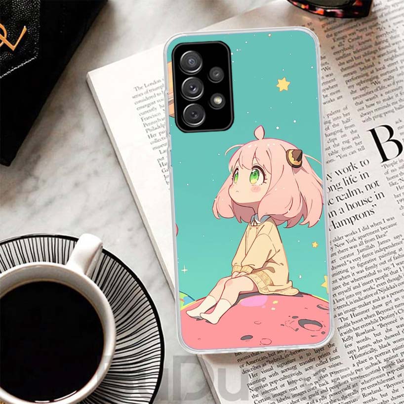 S-Spy Family Anya Cover For Samsung Galaxy A52 A42 A32 A22 A12 A50 A51 Phone Case A70 A71 A40 A41 A30S A31 A20E A21S A10S Galaxy