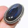 Natural Labradorite Gemstone Handmade 925 Solid Silver Jewelry Ring Size 7 d4R92