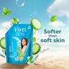 Vivel Mint & Cucumber Body Wash 400 Ml Supersaver Refill Pouch Moisturizing Shower Gel For Soft Smooth Skin
