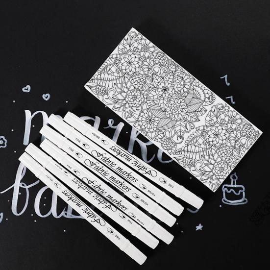 4/6 шт. тканевая ручка с двойным наконечником, текстильные маркеры, водонепроницаемая ручка для рисования граффити, футболка, пальто