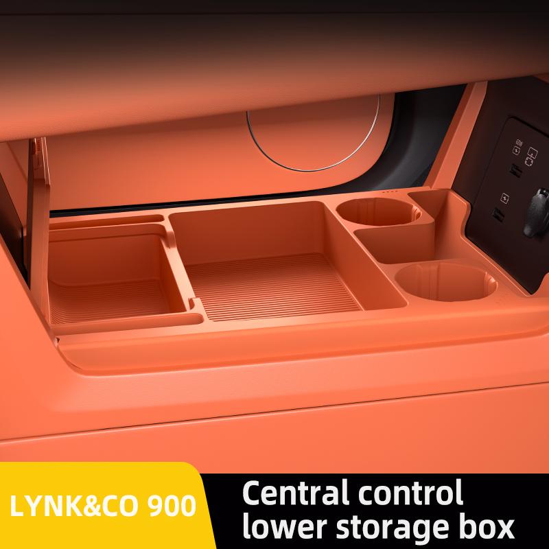 Suitable for Lynk & Co 900 Center Control Storage Box Armrest Box Lower Storage Box Car Interior Decoration Supplies Accessories