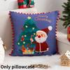 Рождественский мультяшный Санта Наволочка Подушка Подушка для спины Чехол Рождественский праздничный декор