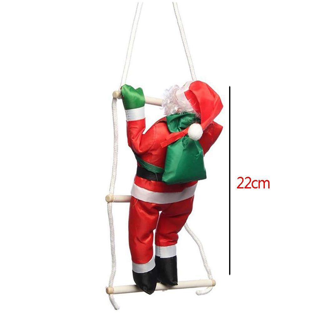 New Cute Window Decor Party Ornament Climb Ladder Doll Santa Claus Xmas Ornaments