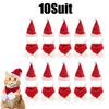 Christmas Pet Costume Set Adjustable Santa Hat Scarf for Small Dogs Cats Puppy Party Photo Props