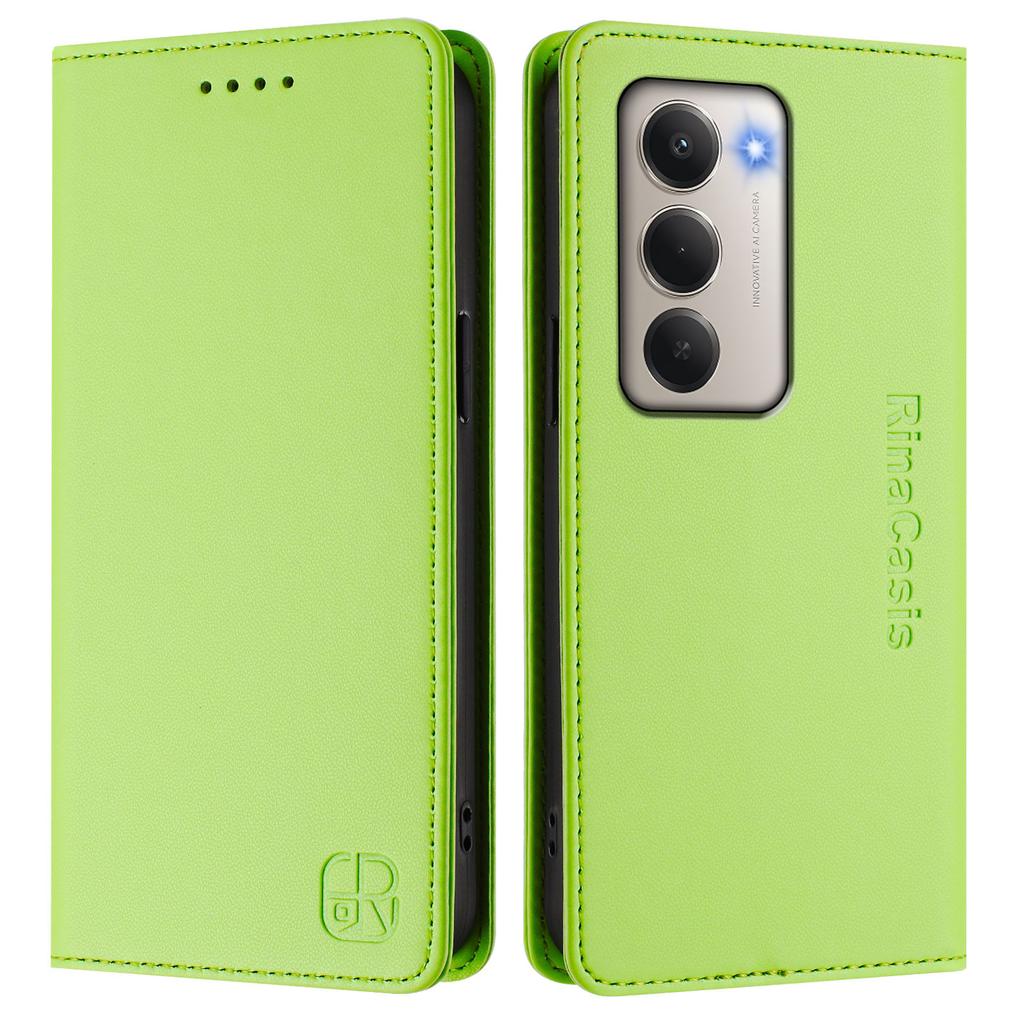 Для Xiaomi Redmi 15 4G (США) (171 мм) Кожаный чехол RINACASIS RC01 Чехол для телефона с RFID-блокировкой Кошелек Подставка