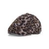 Autumn Winter Retro Leopard Print Forward Cap Beret Women Peaked Cap