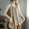 Женский летний внутренний свободный жилет без рукавов однотонный удобный пуловер нижняя часть майка