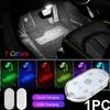 5V USB Charging Car Atmosphere Touch Light Velcro Adsorption 6 LED Car Lamp for Car Auto Roof Ceiling Reading Lamp