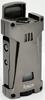 RONSON HURRICANE RGL119 GREY SATIN 3 jet lighter with puncher
