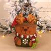 10Pcs Christmas Gift Bags Handbags Tote Bags Candy Bags Snowman Bear Gift Bags Storage Bags Christmas Decoration