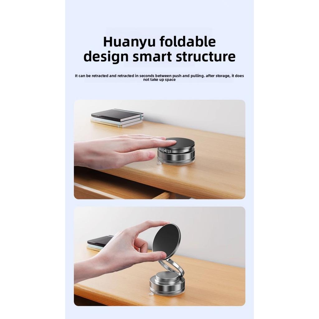 Вакуумный магнитный держатель для телефона, Складной и регулируемый магнитный держатель для телефона с управлением одной рукой, Вращение на 360°, Подходит для автомобилей