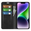 Для iPhone 15 Устойчивый к царапинам кошелек-книжка из ПУ кожи с тактильной поверхностью и подставкой